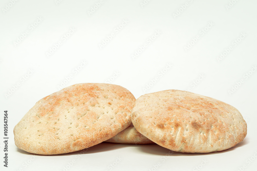 Italian bread, ciabatta. isolated object
