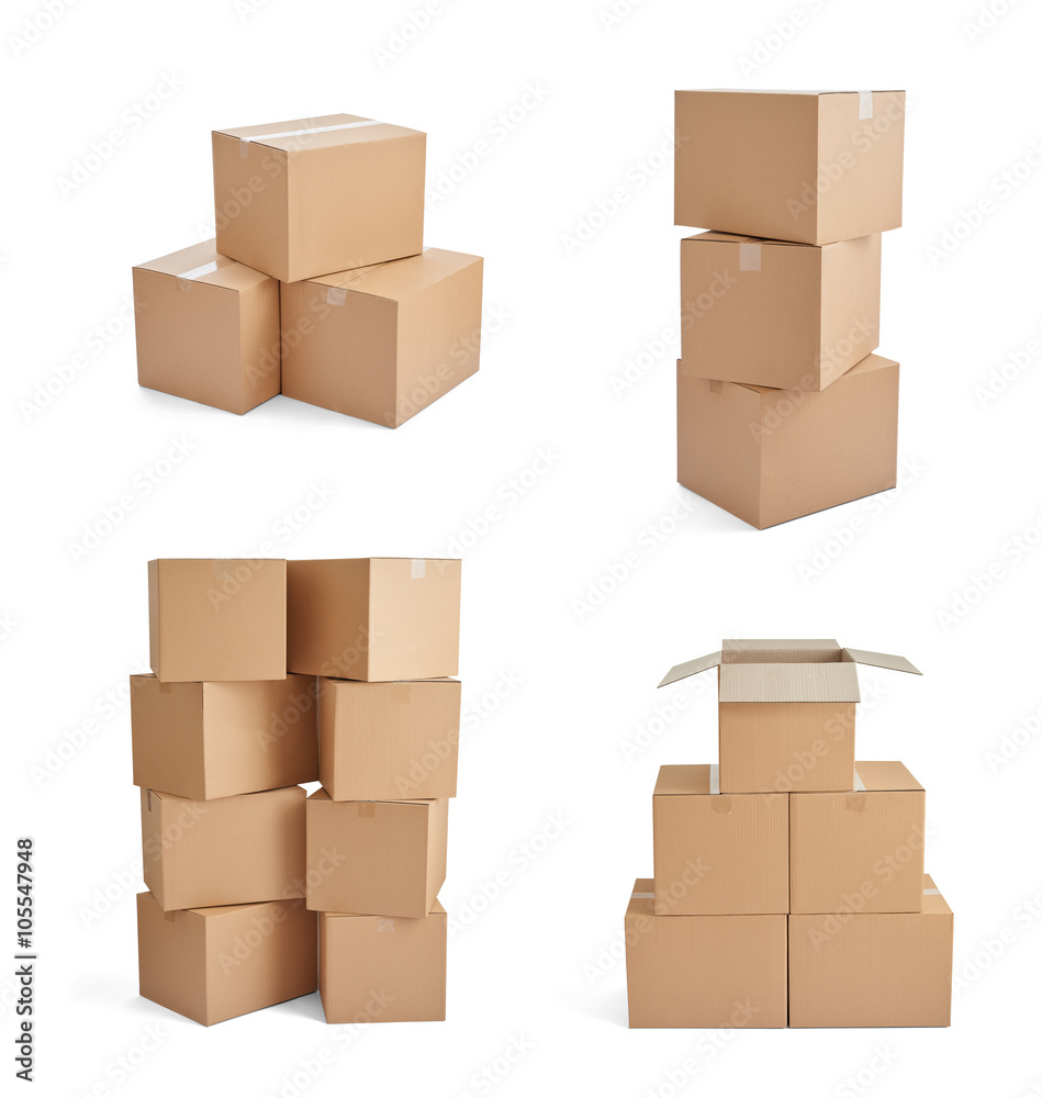 box package delivery cardboard carton stack box package delivery cardboard carton stack