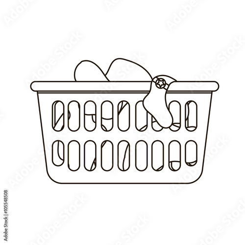 Vector illustration of laundry basket
