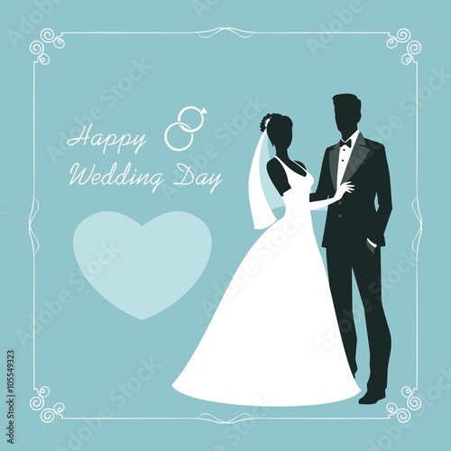 Happy wedding day invitation