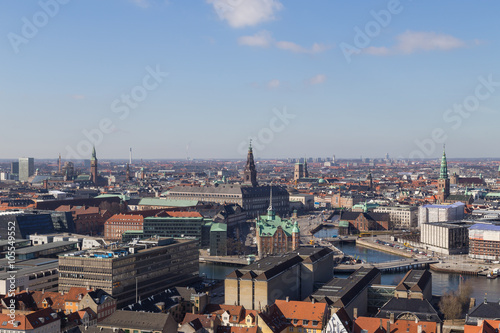 Copenhagen Skyline View from Vor Frelsers Kirke