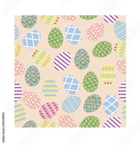 seamless pattern of easter eggs vector image or pattern of colorful eggs vector image