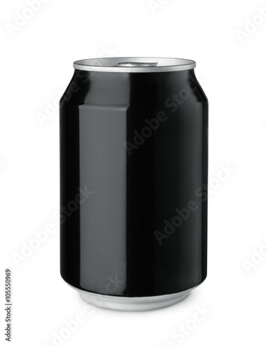 Black blank drink can