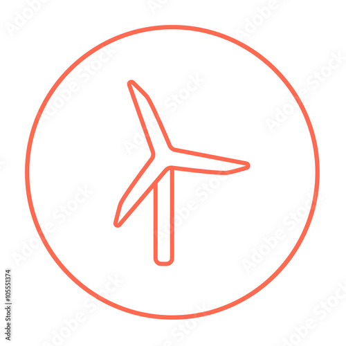 Windmill line icon.
