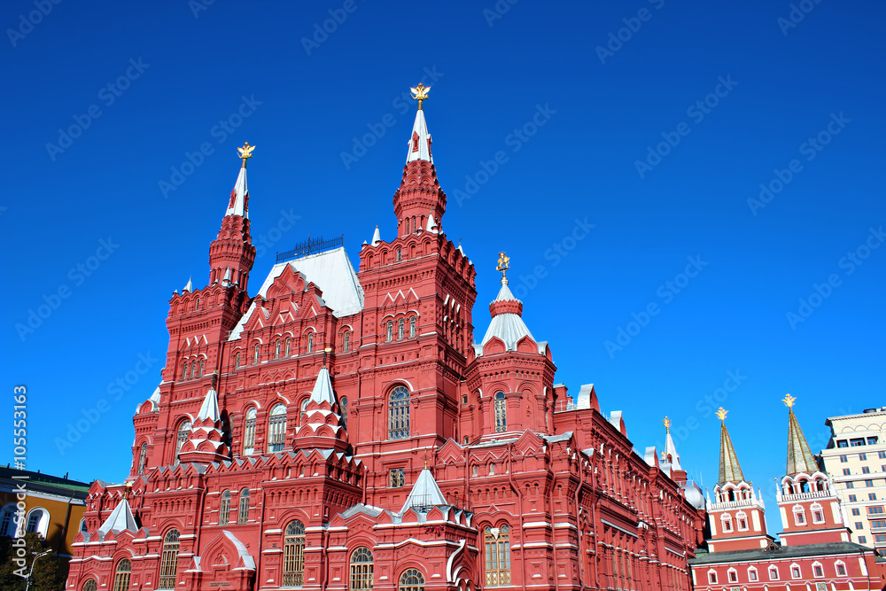 Obraz premium Historical Museum on Red Square in Moscow