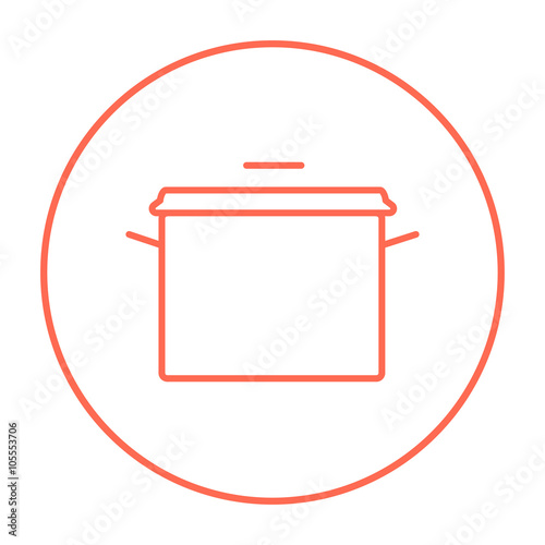 Saucepan line icon.