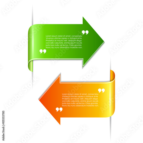 Text arrow ribbons