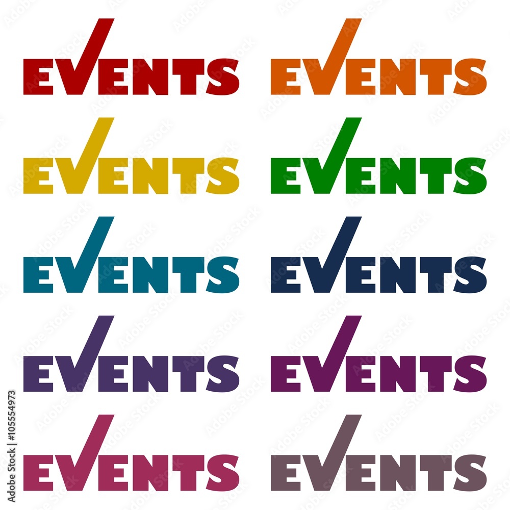 Events icons set 