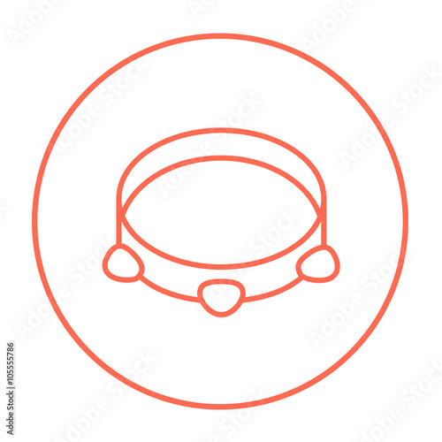 Tambourine line icon.