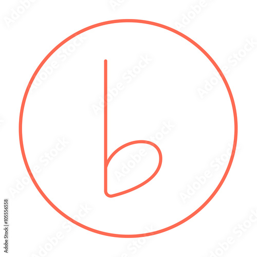 Free Download Musical note line icon. - GFXLoad