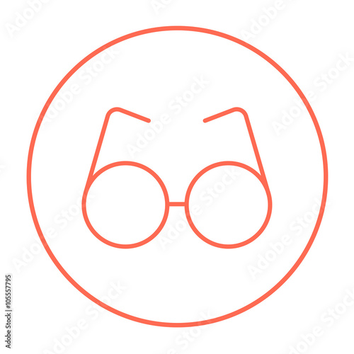 Eyeglasses line icon.