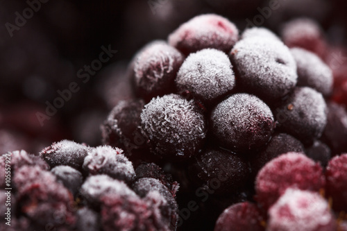 Frozen Blackberry fruits, f...