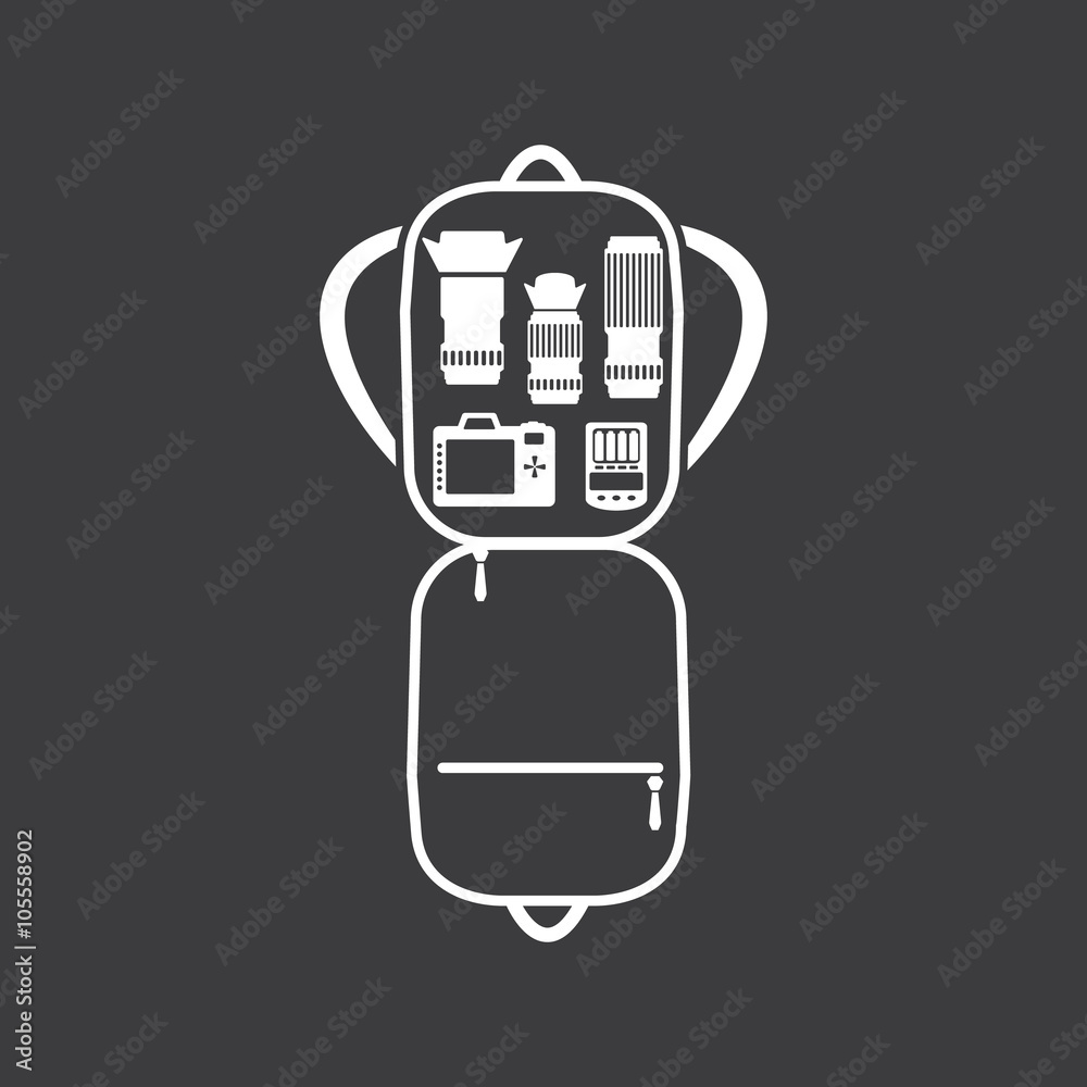 Photo backpack icon Photo backpack icon
