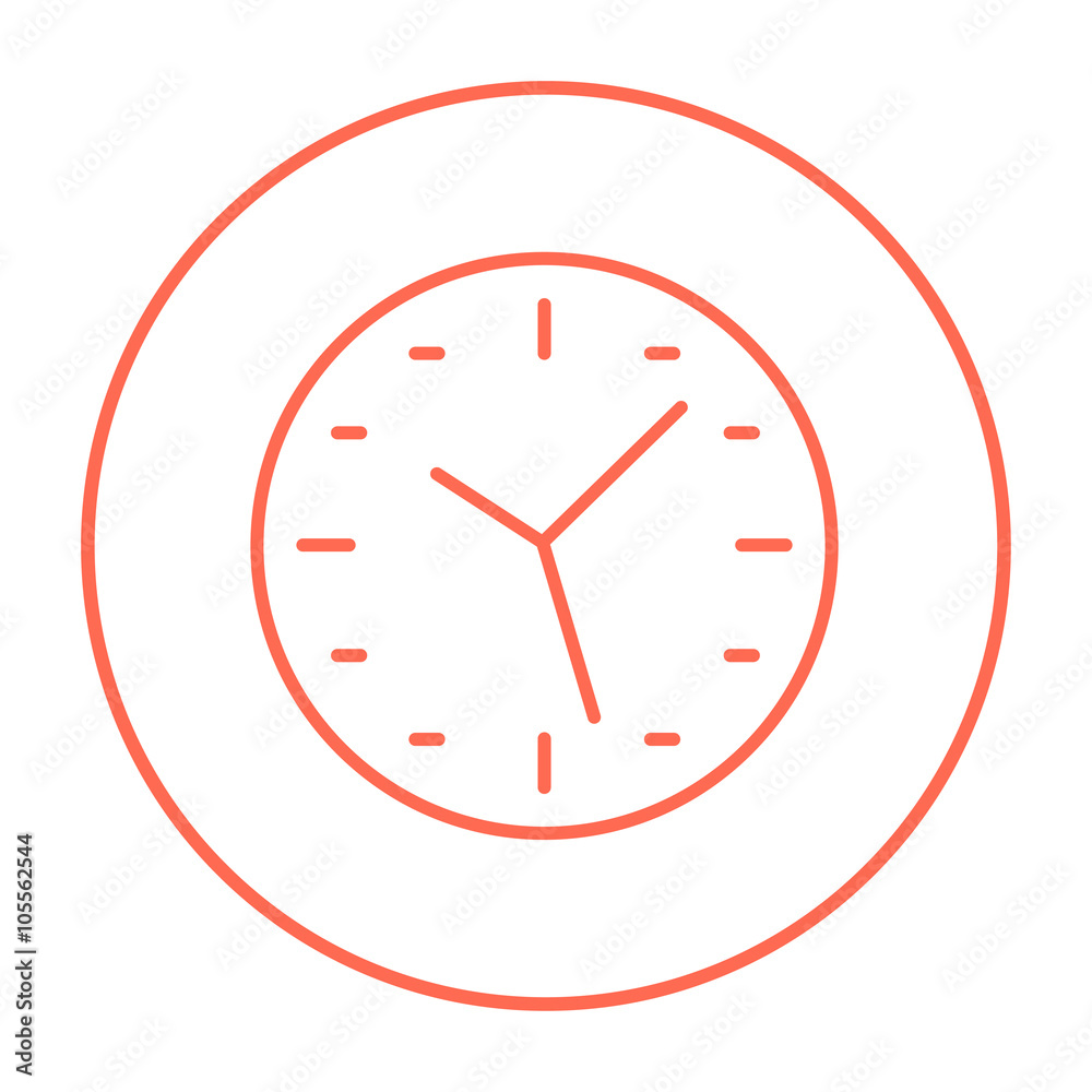 Wall clock line icon Wall clock line icon