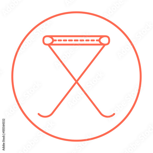 Free Download Folding chair line icon. - GFXLoad