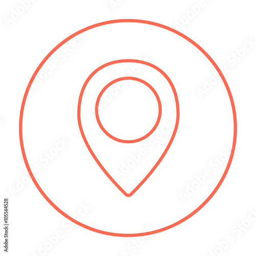 Free Download Map pointer line icon. - GFXLoad