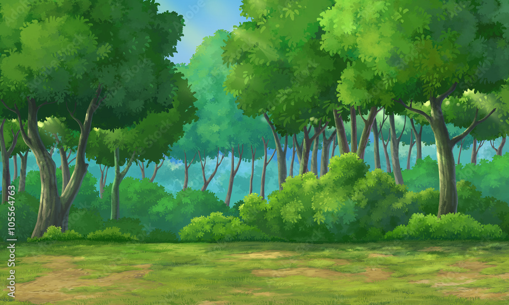 Naklejka premium Background forest daytime