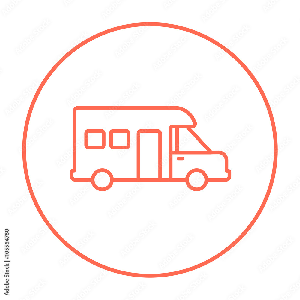Motorhome line icon. Motorhome line icon.