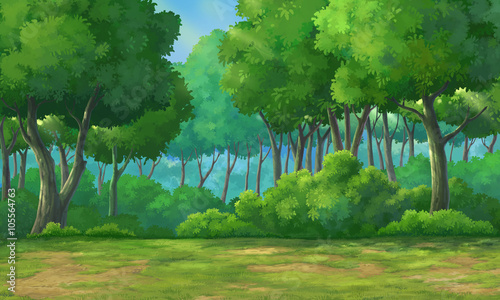 Fototapeta Naklejka Na Ścianę i Meble -  Background forest daytime