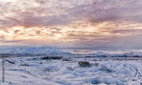 Arctic mountain sunrise