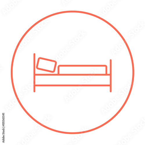 Bed line icon.