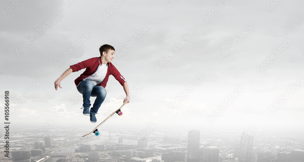 Guy on skateboard