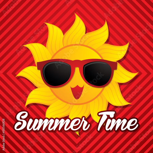 Summer time graphic vector.