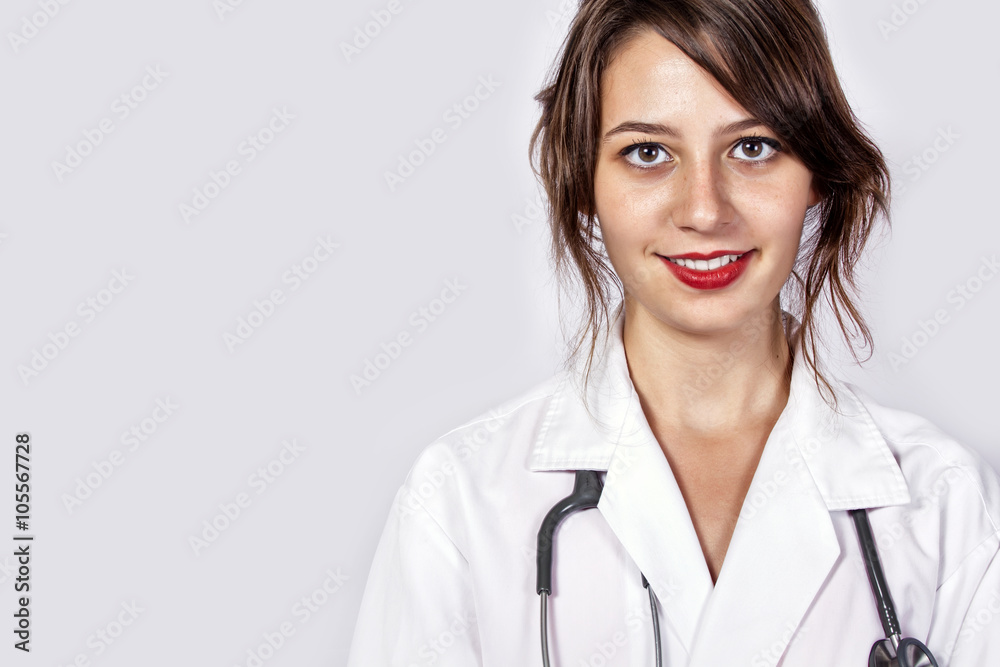 Doctor woman isolated on white Doctor woman isolated on white