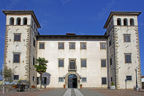 Renaissance castle in small town Dobrovo in Alps. Slovenia photo