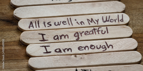 Εκτύπωση καμβά positive thoughts for self esteem building