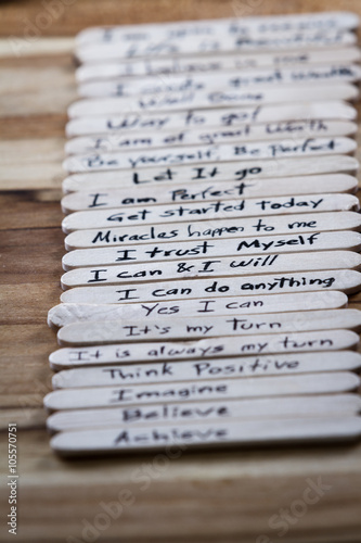 Canvas Print positive thoughts for self esteem building
