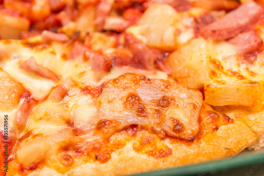 Close up view of fresh and very tasty pizza Close up view of fresh and very tasty pizza