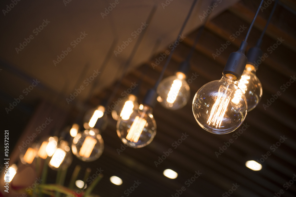 Decorative glowing light bulbs Decorative glowing light bulbs