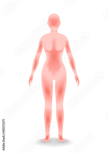 woman body silhouette, vector illustration