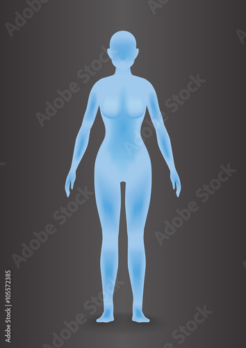 woman body silhouette, vector illustration