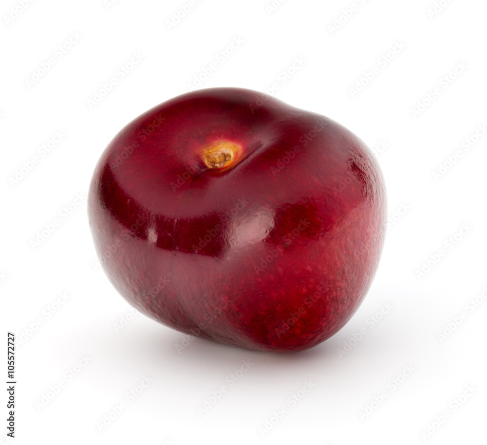 Sweet cherry berry isolated on white background cutout
