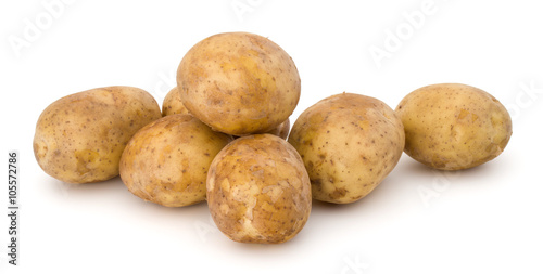 new potato tuber isolated on white background cutout