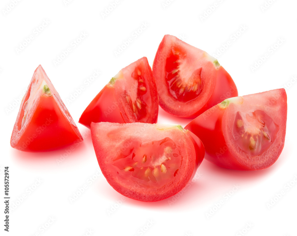 Tomato vegetable slice isolated on white background cutout Tomato vegetable slice isolated on white background cutout