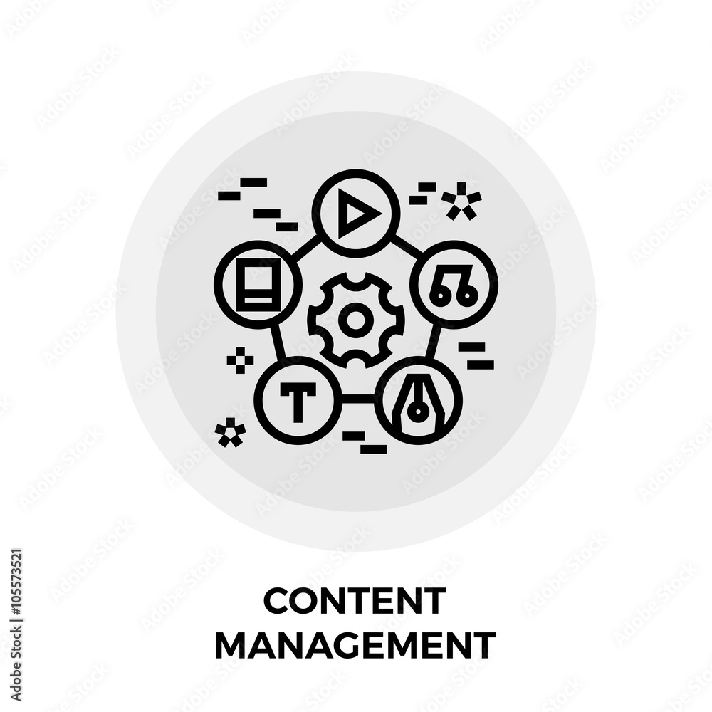 Content Management Line Icon Content Management Line Icon