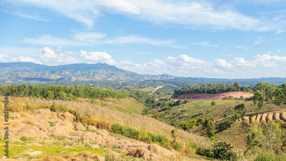 Mountain and forest view at KhaoKho, Phetchabun Province, Thailand.