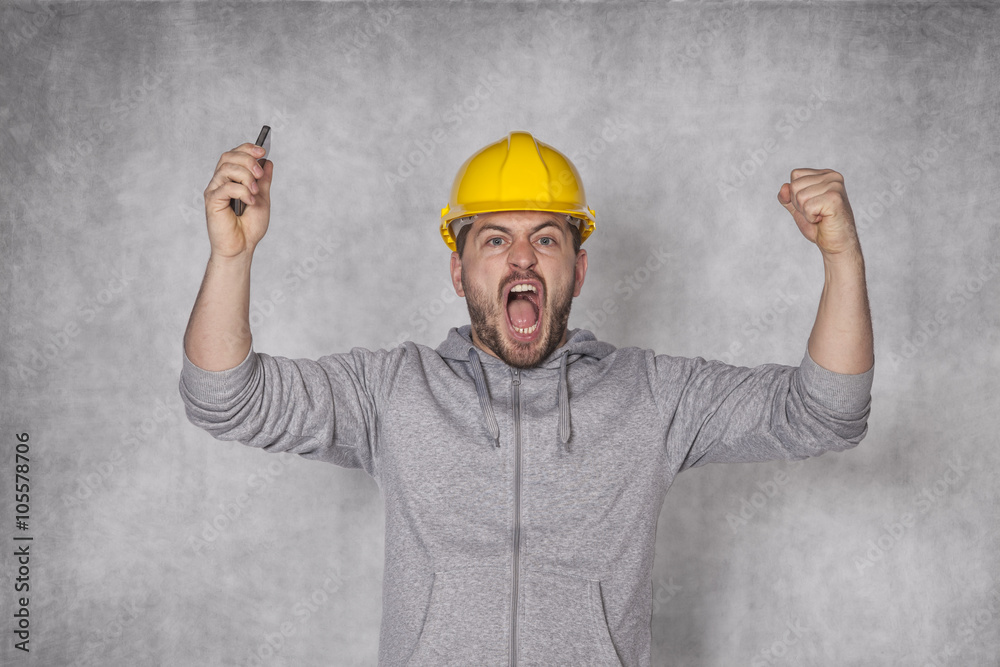 worker shouts worker shouts