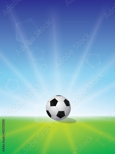Football   Soccer Sunrise. Vector Background