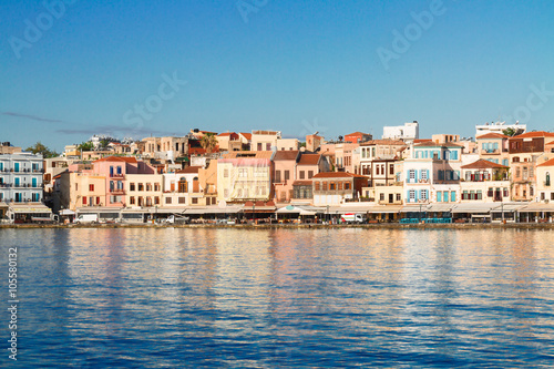 clear water of Chania habour, Crete, Greece © neirfy