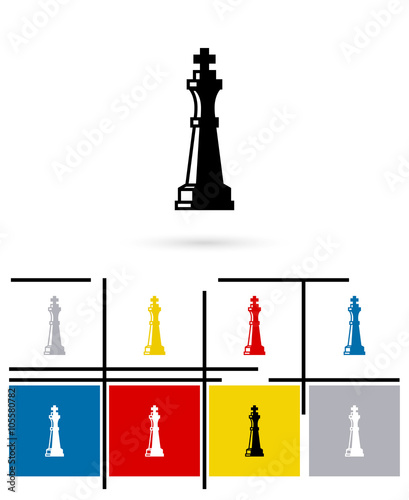 Chess queen icon or chess queen sign. Vector chess queen pictogram or chess queen symbol