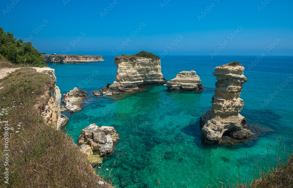 Torre Sant’Andrea, Rocky beach in Puglia, Italy