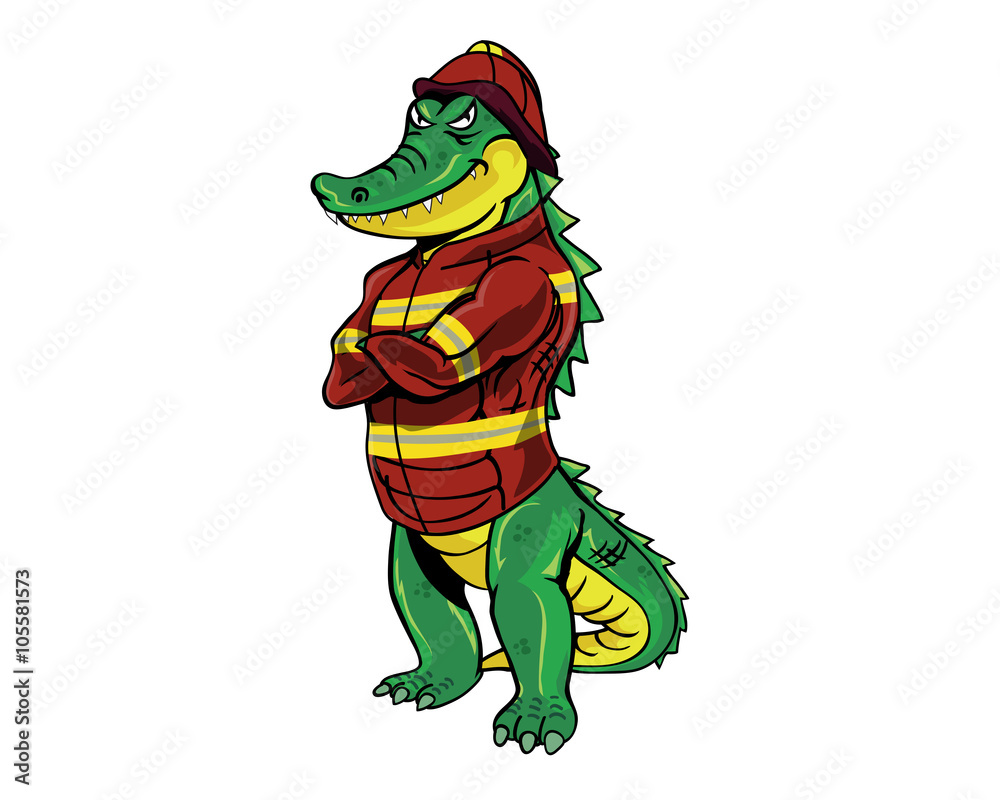 Fototapeta premium Crocodile - Fire Fighter
