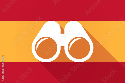 Spain  long shadow flag with a binoculars