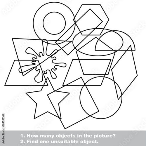 Geometric shapes set mishmash.