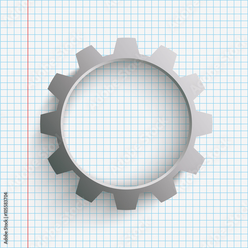 Gear Wheel Checked Paper