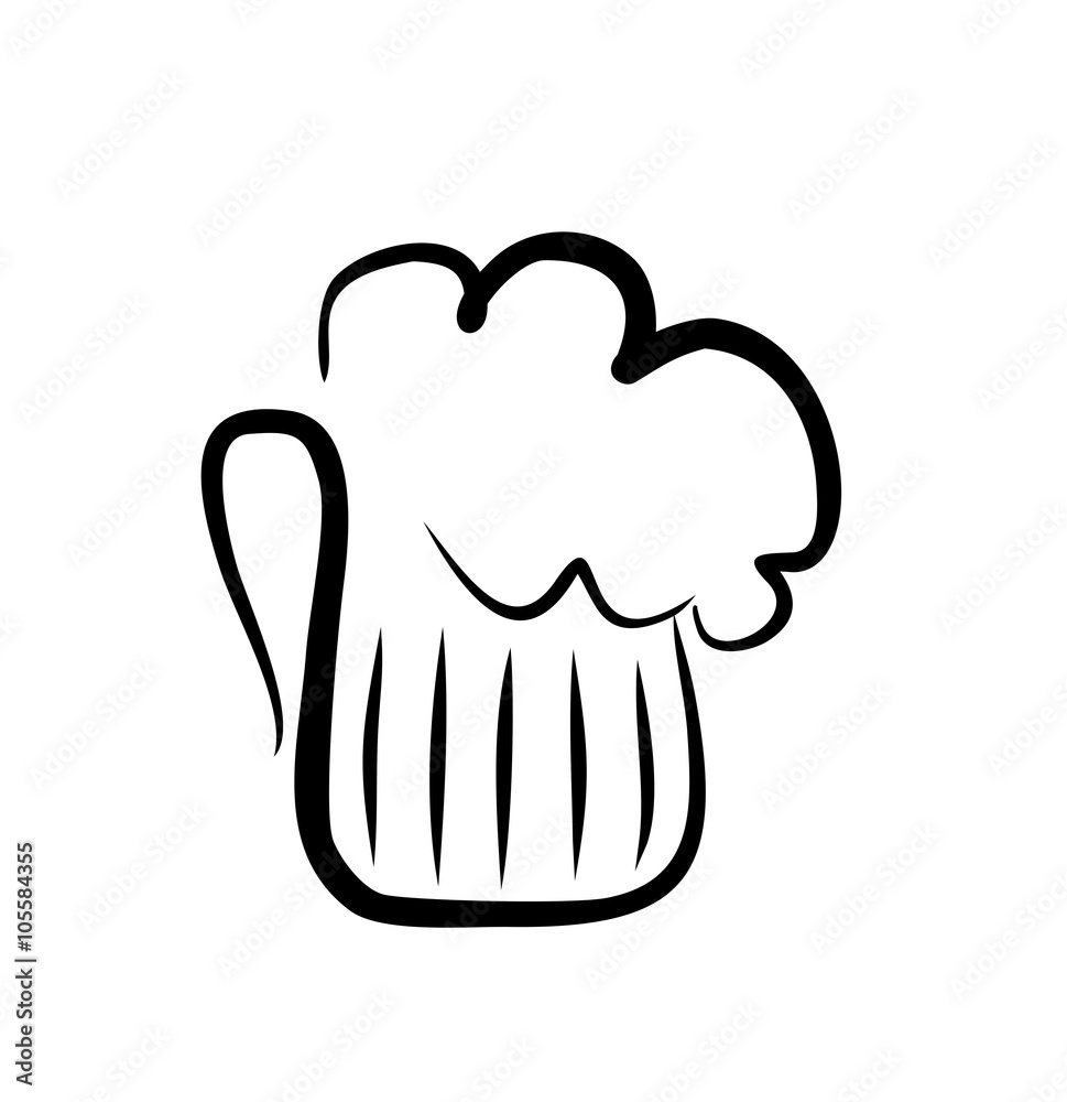 sketch of a beer mug with foam (scum) sketch of a beer mug with foam (scum)